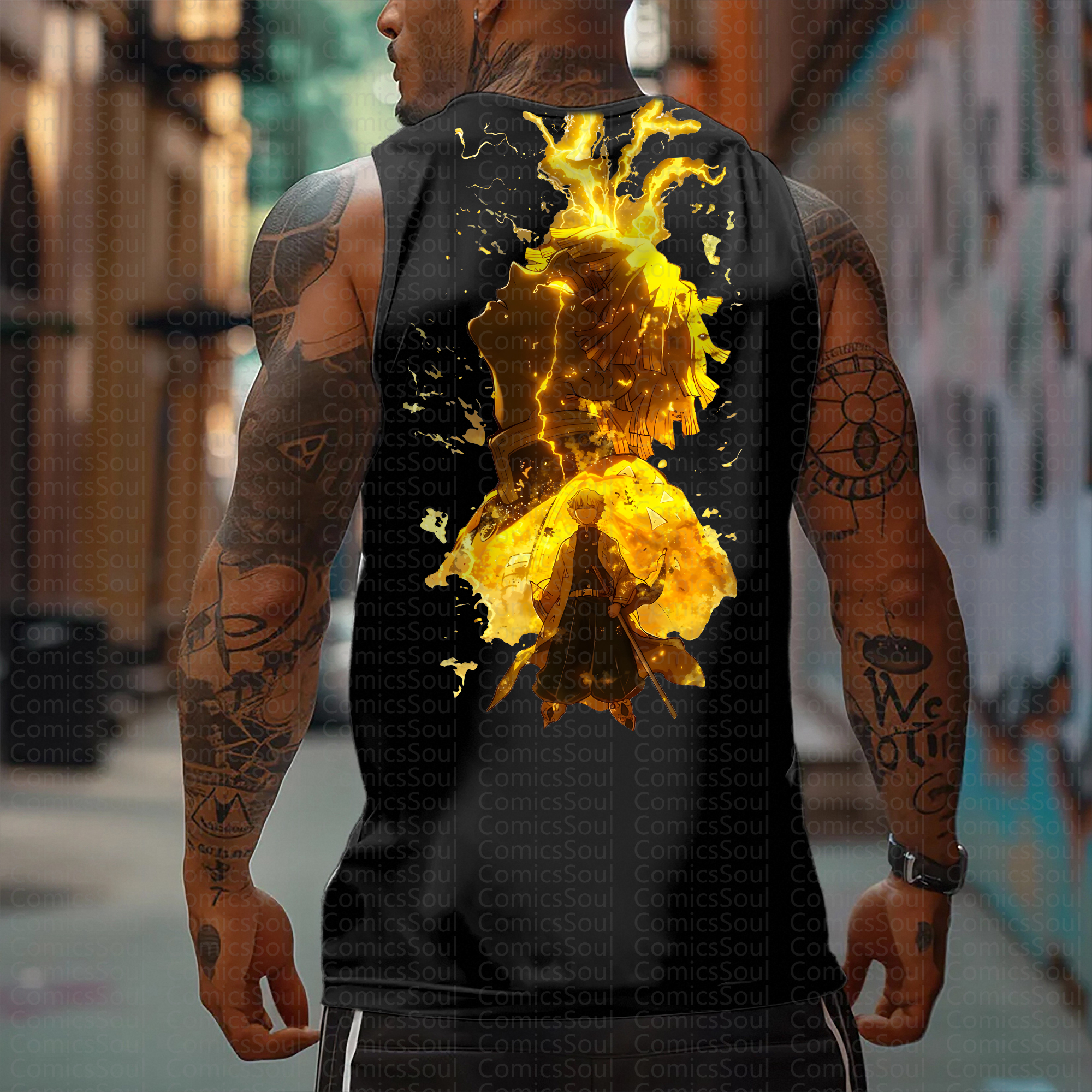 Unisex  Casual Anime  Tank Top