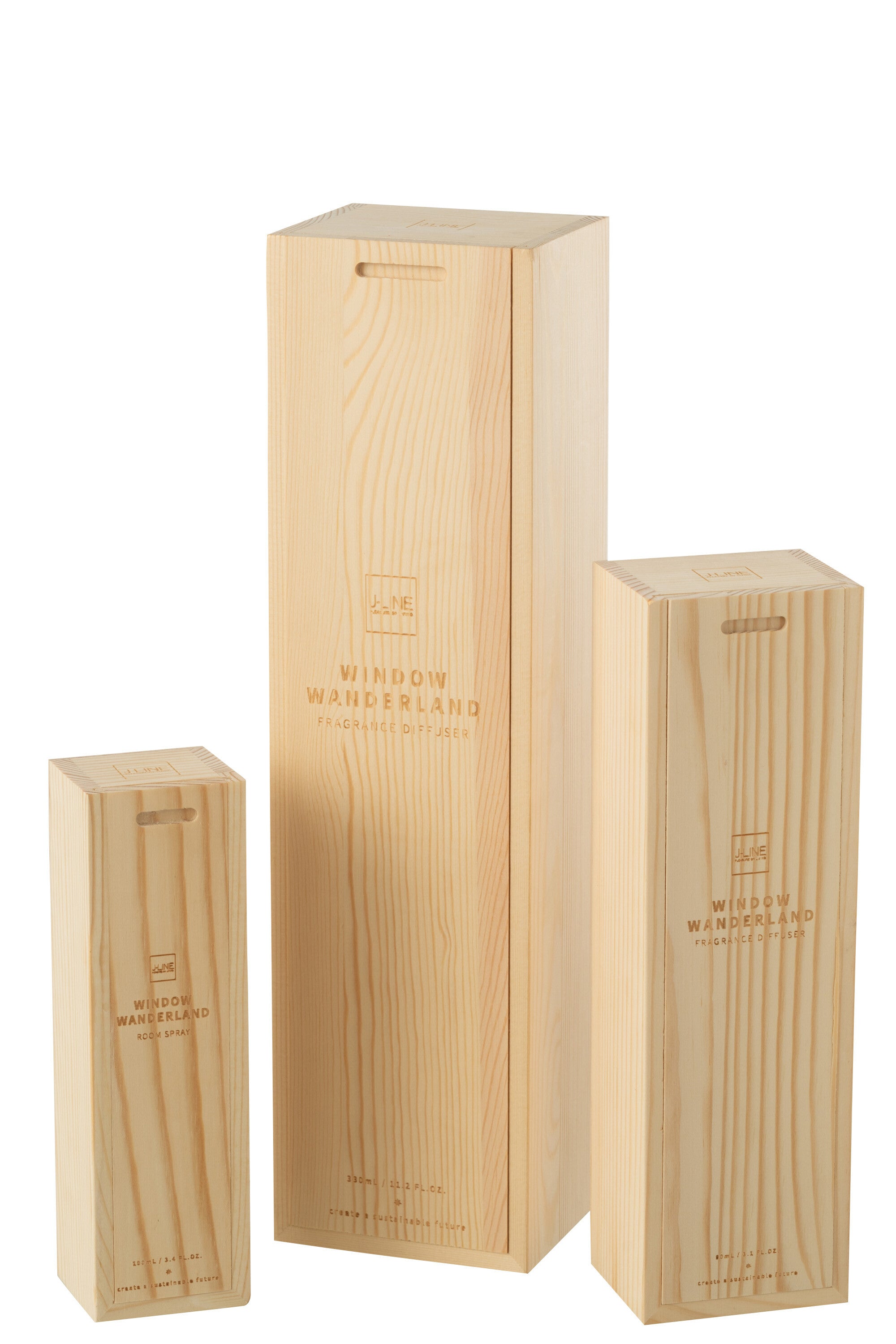 J-Line geurolie + stokjes - Window Wanderland - transparant - large