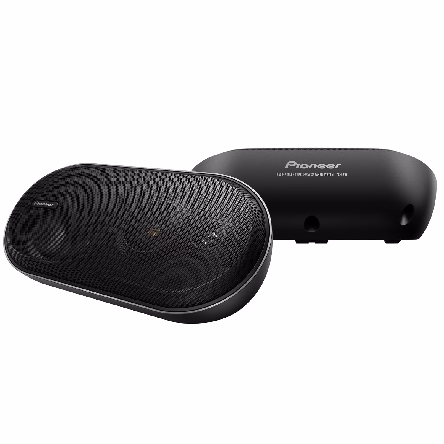 Pioneer TS - X210 4 - 5/8 - In. x 12 - 1/2 - In. x 6 - In. 100 - Watt 3 - Way Surface - Mount Bass Reflex Speakers Black, Max Power 2 Pack, TS - X210
