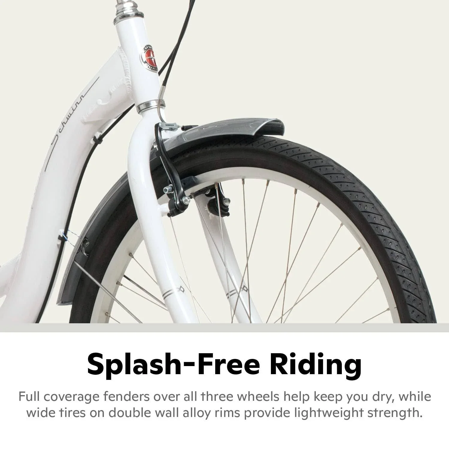 2025 Schwinn Meridian Adult Tricycle Bike Mens and Womens Three Wheel Beach Cruiser 26-inch Wheels Low Step-Through Frame Wide Seat Rear Folding Basket Sin