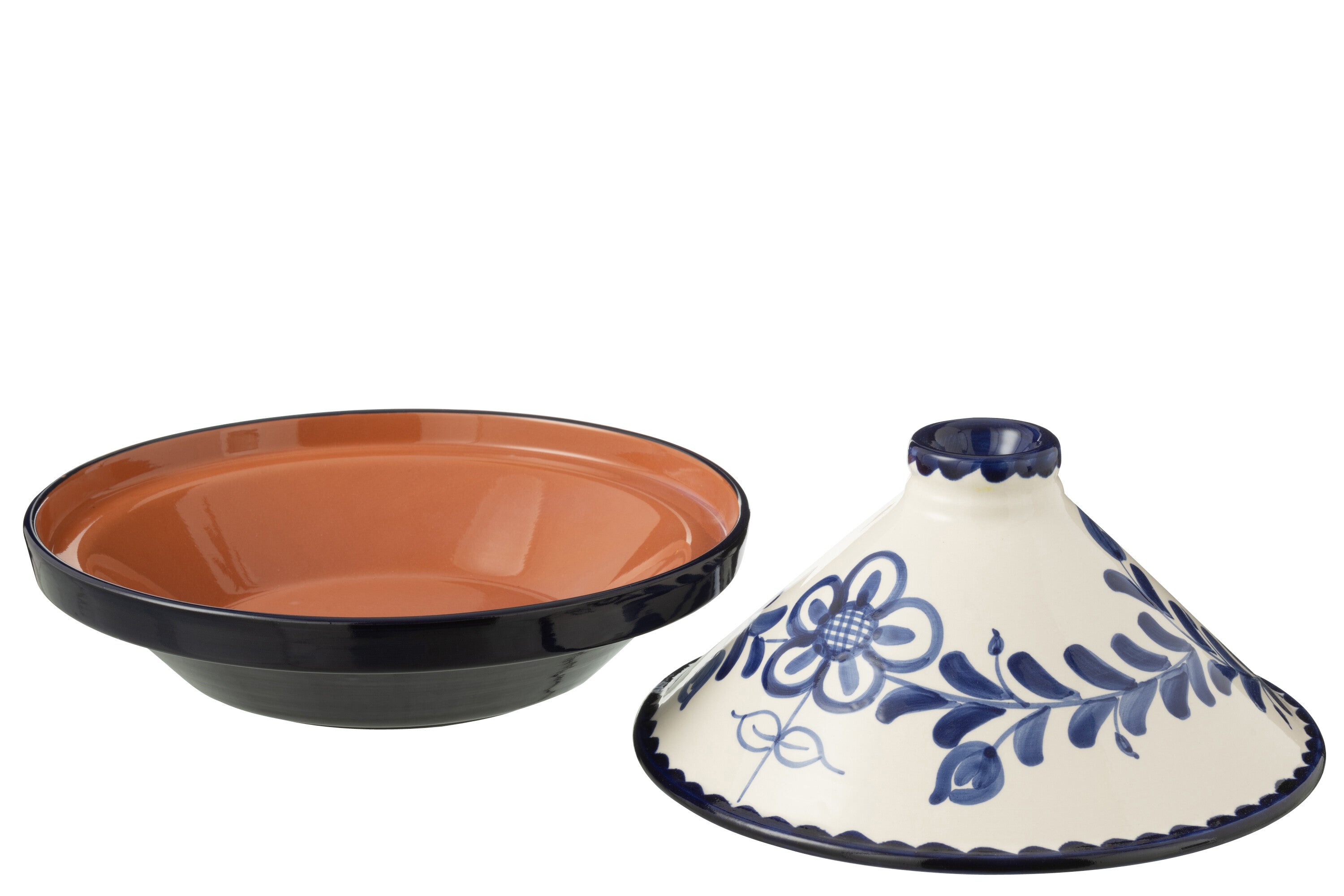 J-Line tajine Granada - keramiek - wit blauw