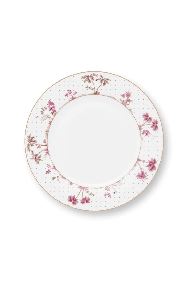 Plate Jolie Dots Gold Pink 26.5cm