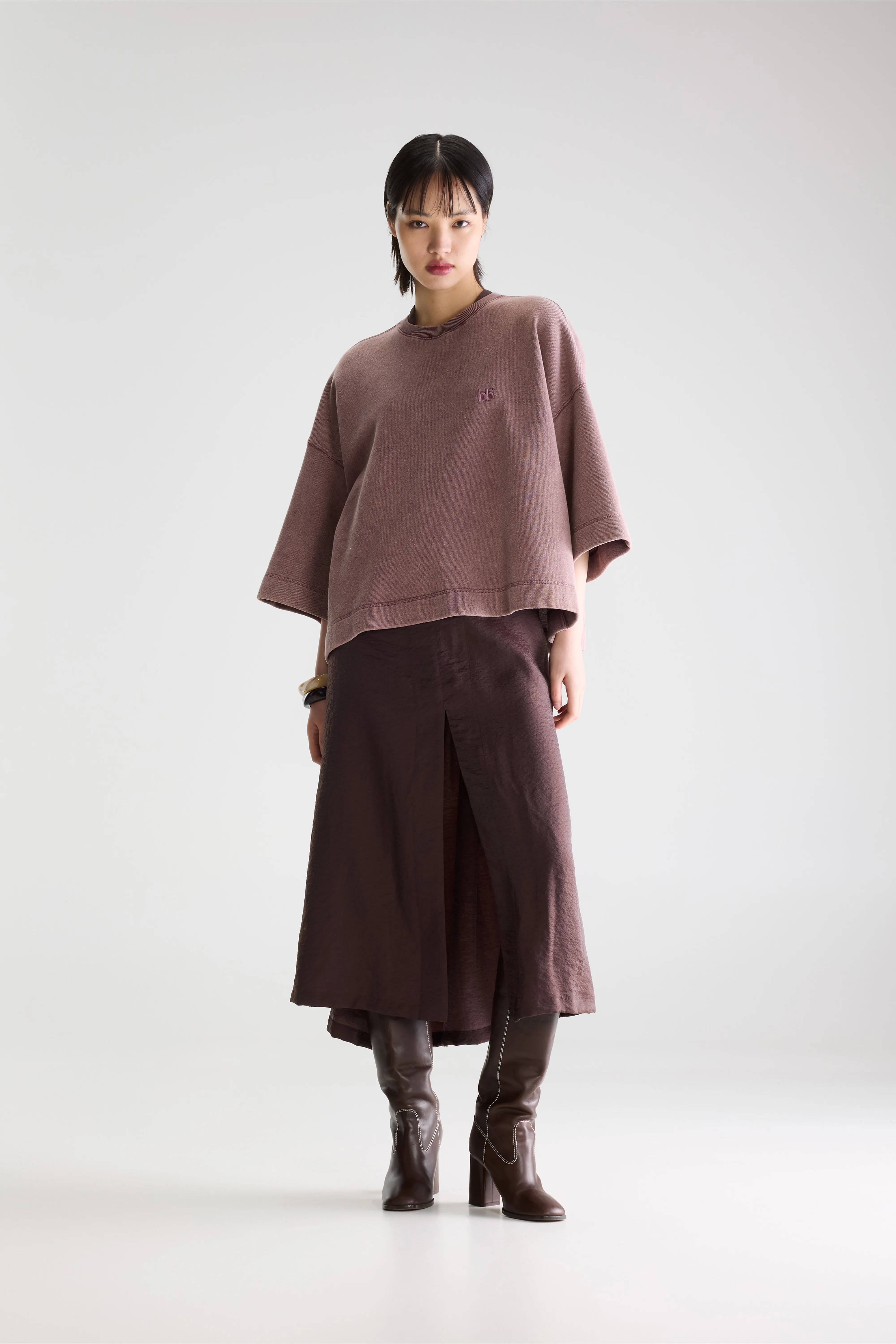 Bellerose Farlol short-sleeve sweatshirt  (261 / W / WINE)