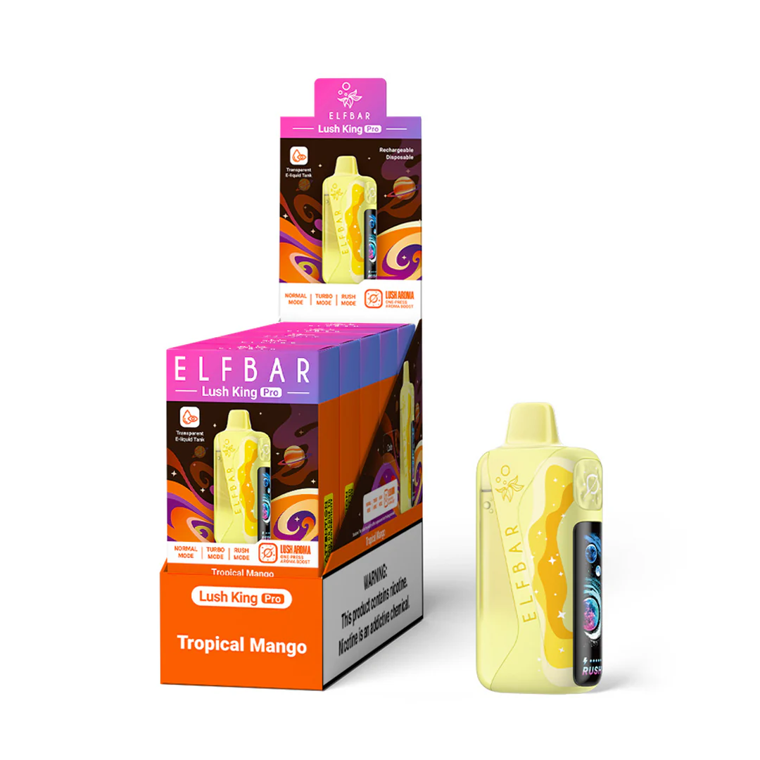 ELFBAR Lush King Pro ladattava kertakäyttöinen sähkötupakka (kaikki maut)