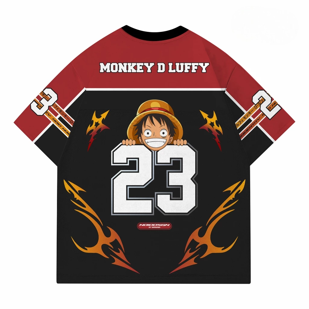 One Piece Anime Football Jersey TeeThreads Sustain the Scene with Custom Apparel