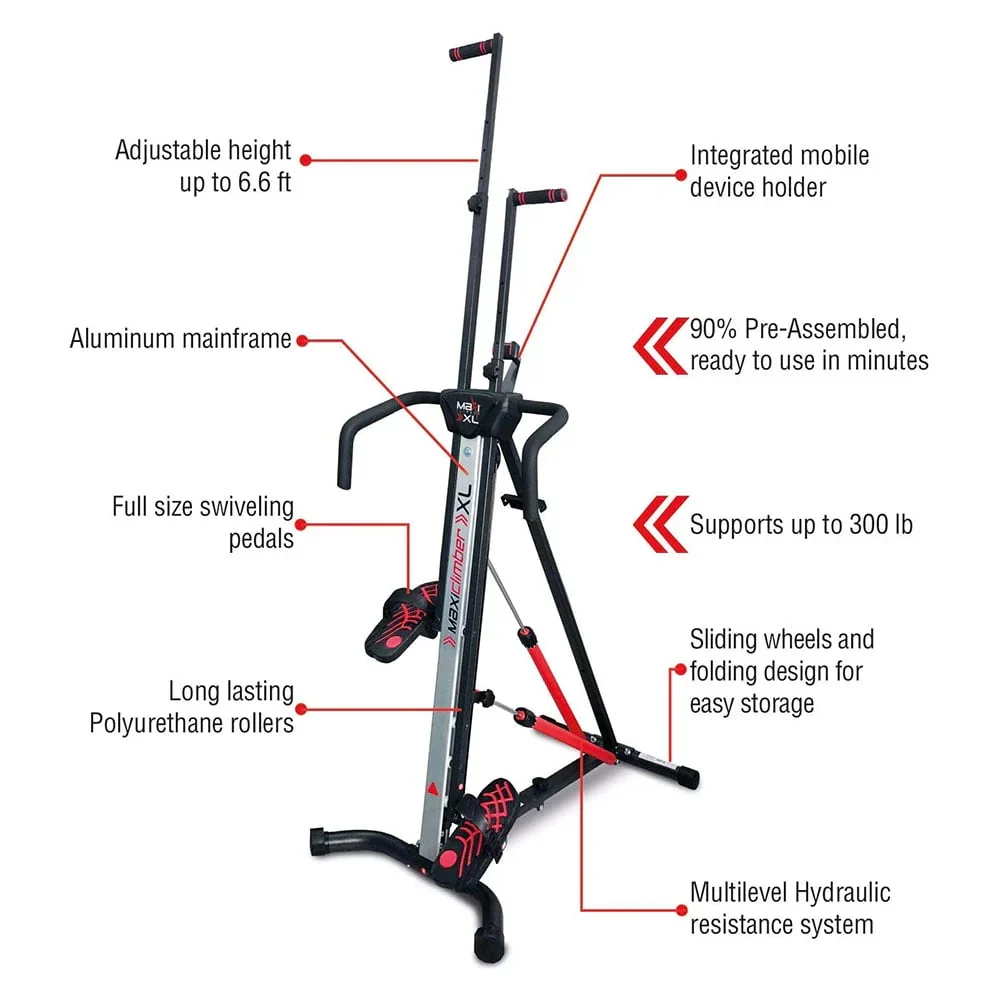 MaxiClimber Hydraulic-Resistant Vertical Climber Exercise System - XL - Image 3 MaxiClimber Hydraulic-Resistant Vertical Climber Exercise System - XL - Image 3