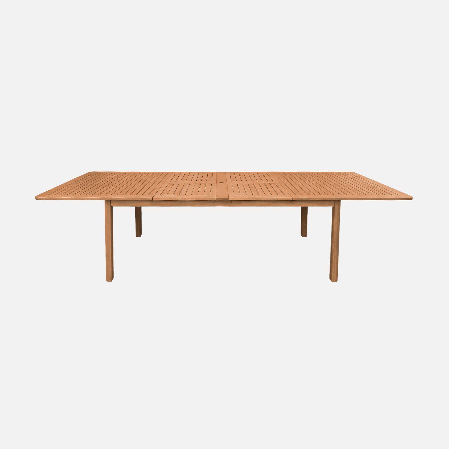 Arbo - Mesa de jardín extensible de madera de eucalipto, 6-12 plazas