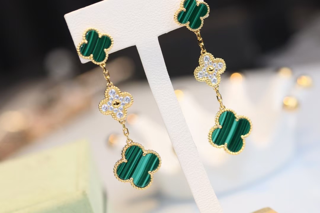 VCA Magic Alhambra Earrings 3 Motifs - Original Replica Club