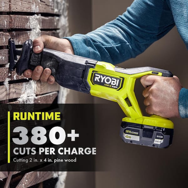 RYOBI ONE+ HP 18V Brushless Cordless Reciprocating Saw Kit With 4.0 Ah Battery And Charger - PBLRS01B - Image 5 RYOBI ONE+ HP 18V Brushless Cordless Reciprocating Saw Kit With 4.0 Ah Battery And Charger - PBLRS01B - Image 5