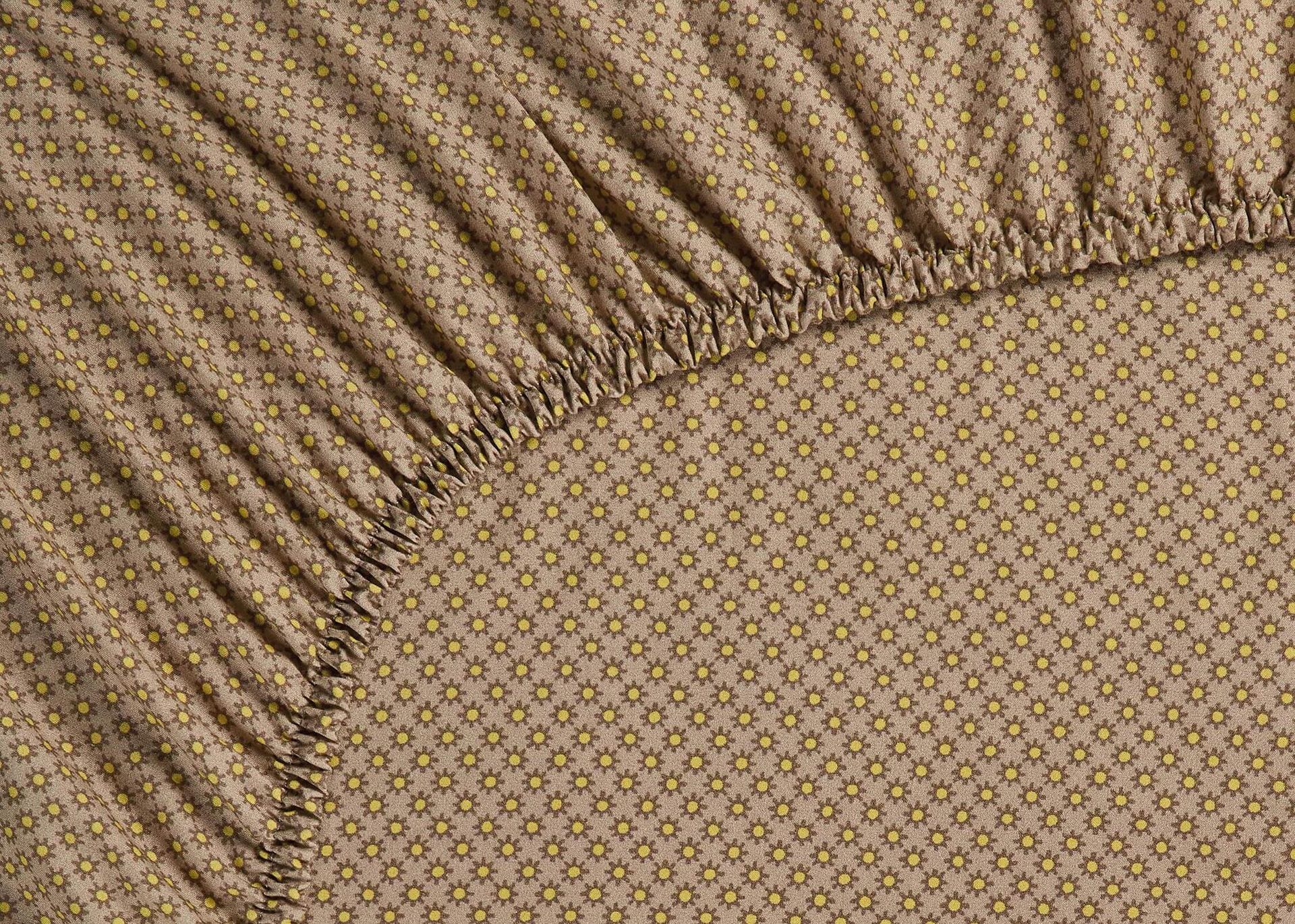 Fitted sheet Twinkle Star Yellow Khaki