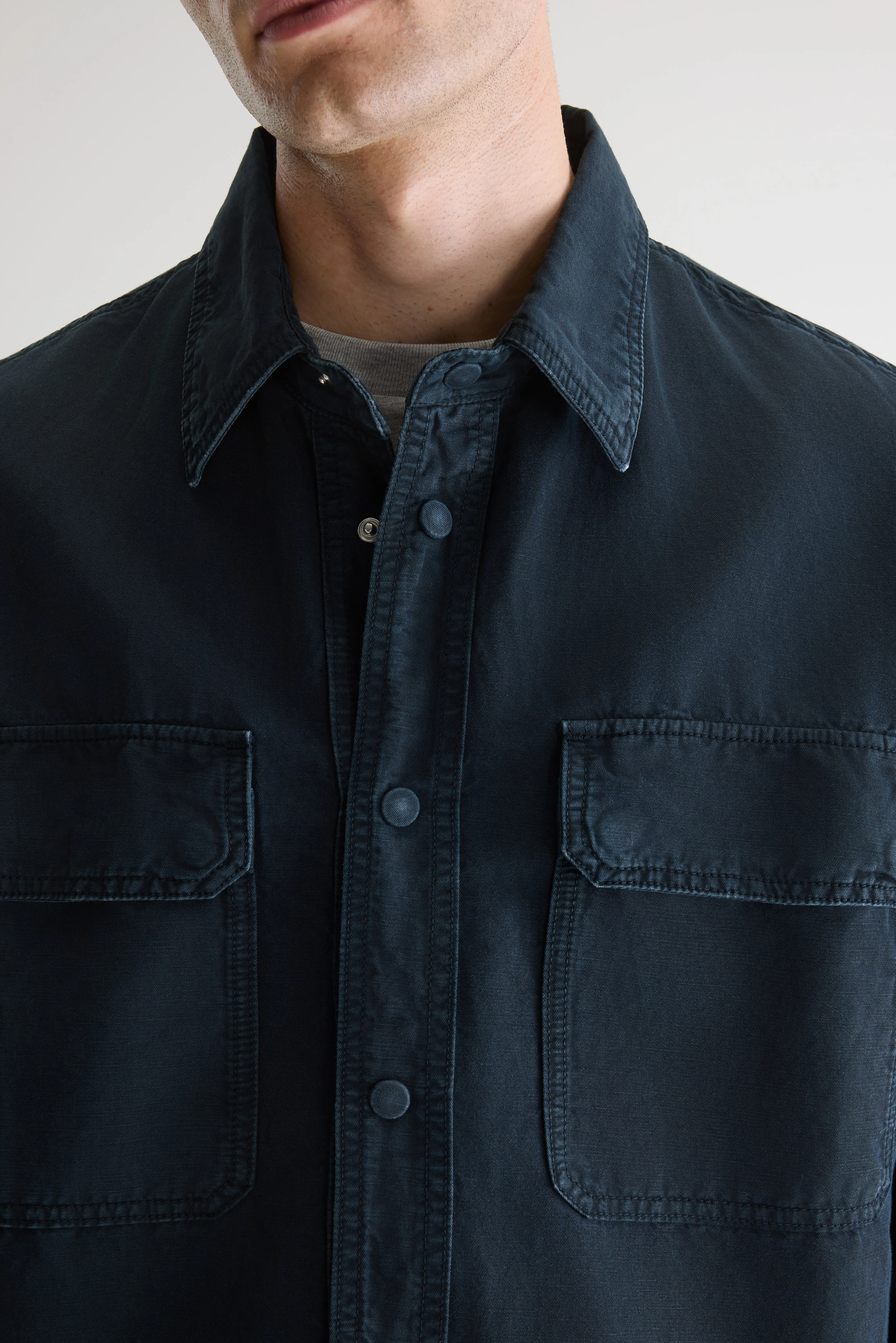 Bellerose Poach relaxed overshirt (261 / M / JET SET)