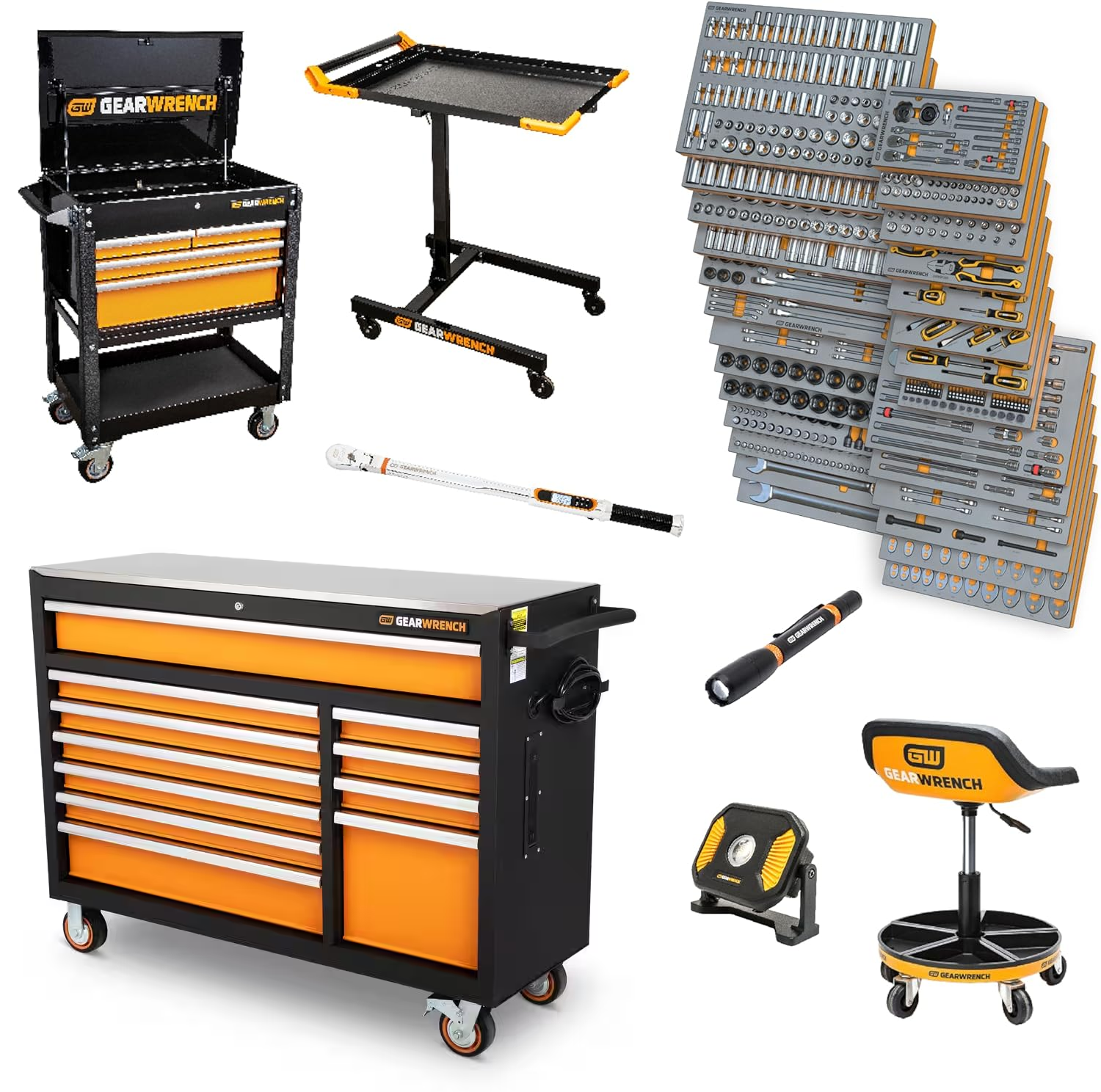WAYFAIR GEARWRENCH 1268 Piece Master Mechanics Tool Set In Premium Modular Foam Trays With GSX Mobile Tool Storage