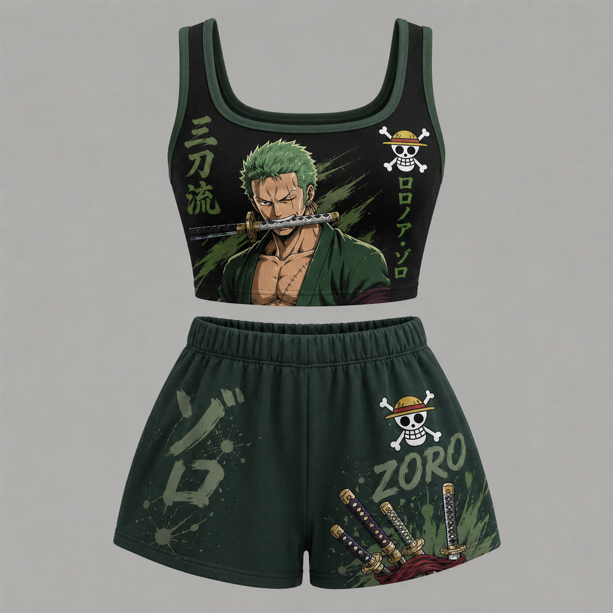 One Piece Vest and shorts Two-Piece Set