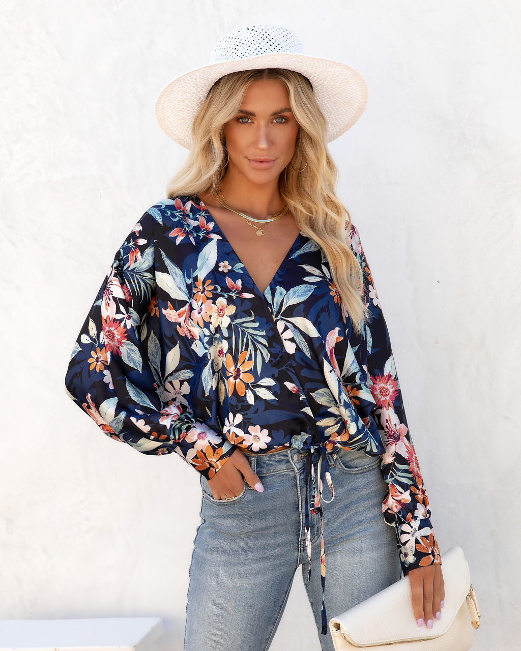 Ellanora Satin Drape Top - FINAL SALE - Se7enfashion