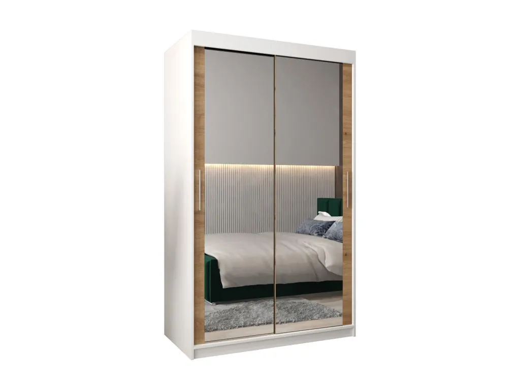Armario Francomuebleses 3 de puertas correderas 200/120/62 2 puertas (blanco/artisan)