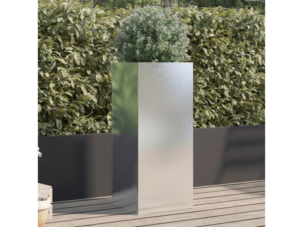 Decoratodo de acero inoxidable plateado 32x27,5x75 cm
