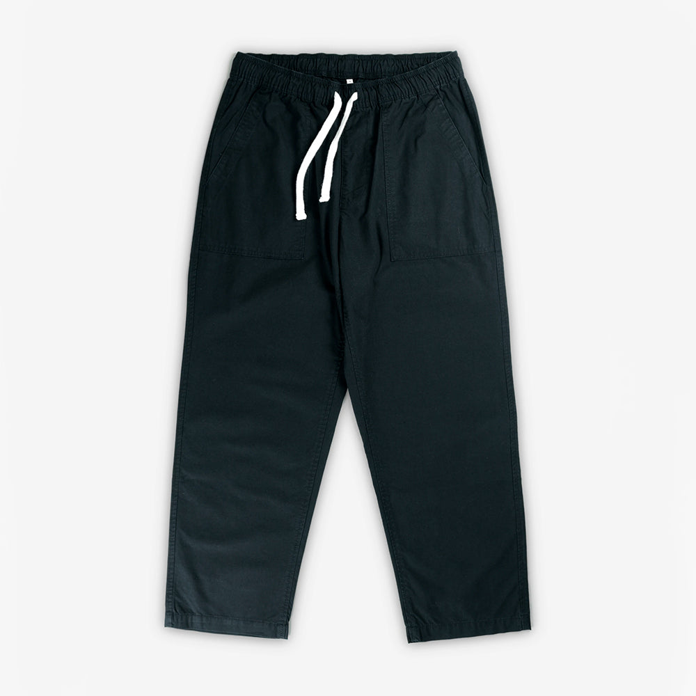 Bleu - Pantalon Relaxed Solid - Noir