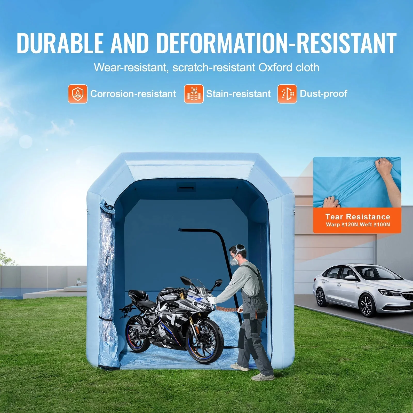 KFFKFF Portable Inflatable Spray Shelter 9.8 x 8.2 x 8.2 ft With 550 W Blower And Filtration System - GZYJXKF03 - Image 5 KFFKFF Portable Inflatable Spray Shelter 9.8 x 8.2 x 8.2 ft With 550 W Blower And Filtration System - GZYJXKF03 - Image 5