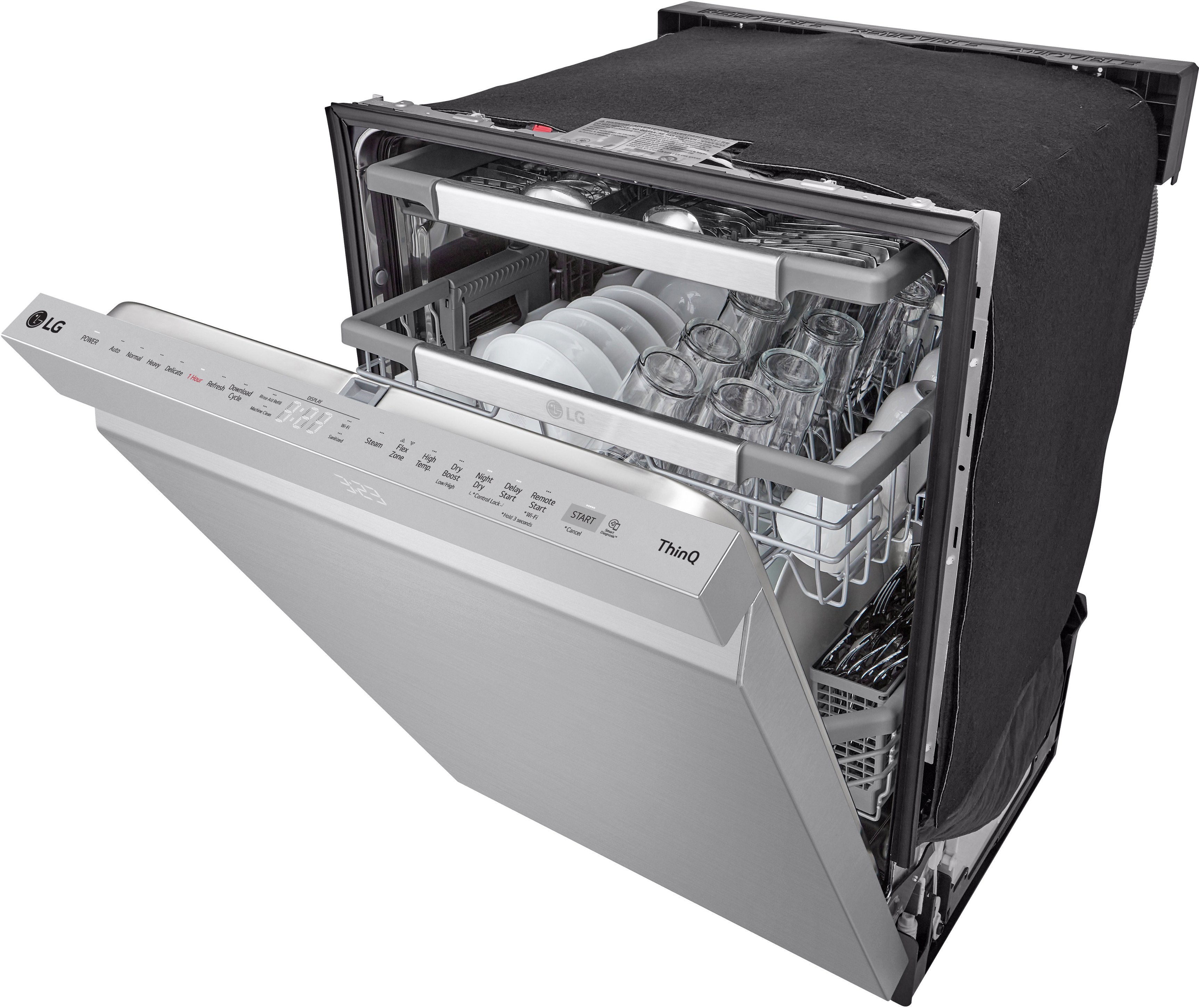 2025 24′′ Top Control Smart Built-In Stainless Steel Tub Dishwasher with 3rd Rack, QuadWash Pro and 42dba – Stainless Steel