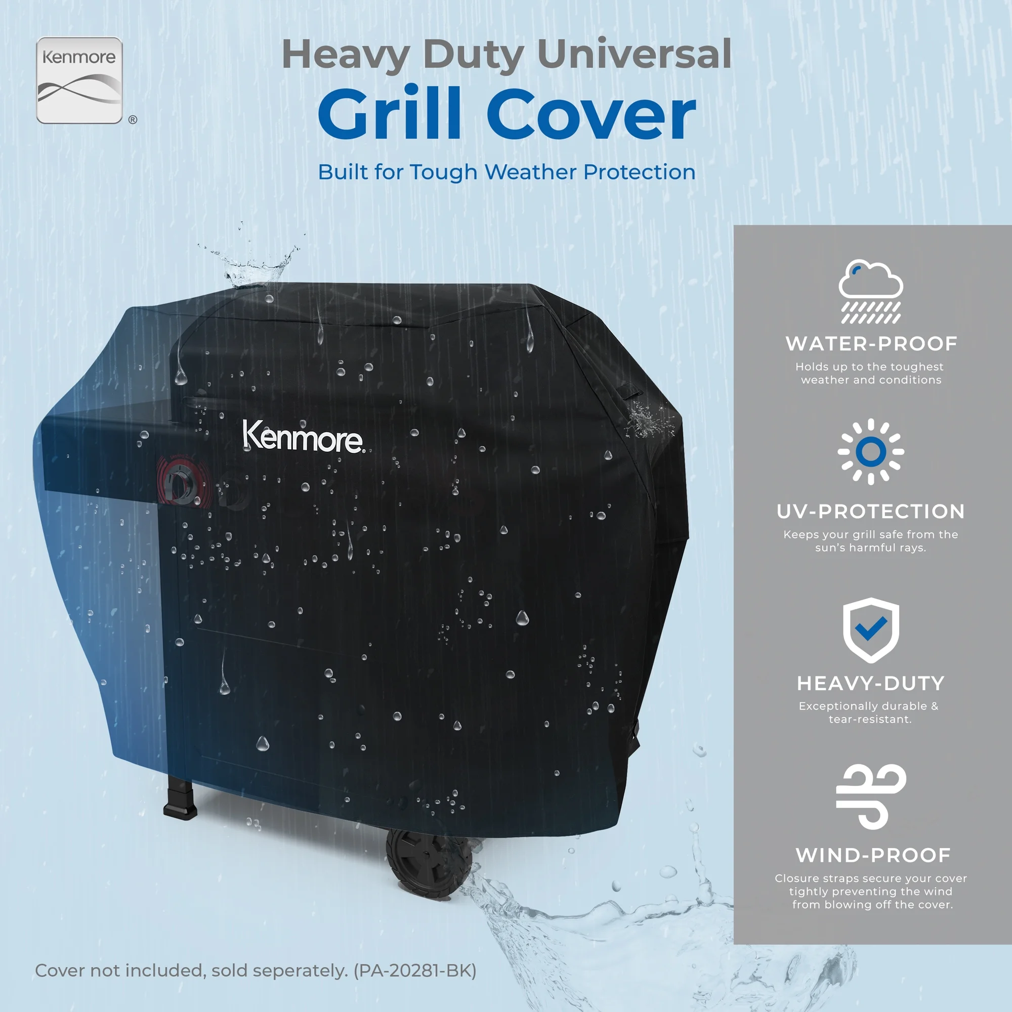Kenmore BBQ Propane Gas Grill - 5 Burners with Side Burner & Searing Zone, 644 Sq. In. Stainless Steel Grill, 66,000 BTU, Ideal for Outdoor Cooking, Patio & Backyard, Black - Image 9