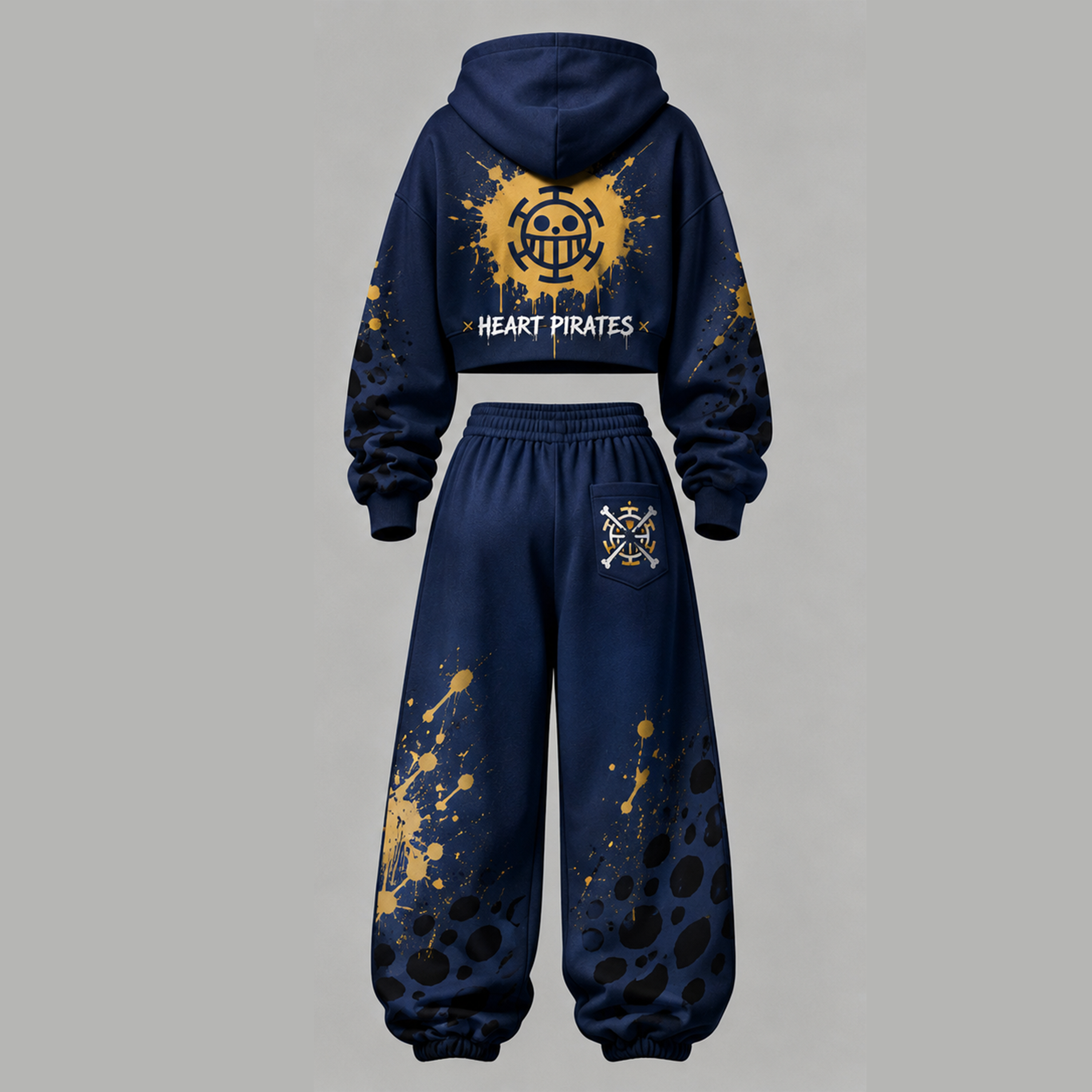 One Piece Cropped Long Sleeve Hoodie & High Waist Jogger Pants Two Piece TeeThreads Sustain the Scene with Custom Apparel