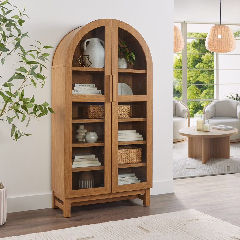 Better Homes & Gardens Juliet Arch Accent Cabinet, Black Finish