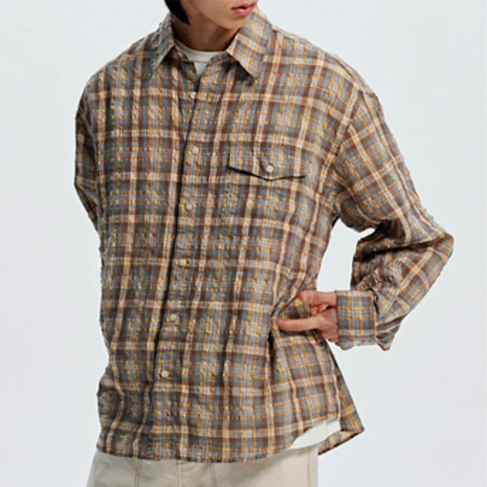 Frizmworks - Chemise Uneven Check - Jaune