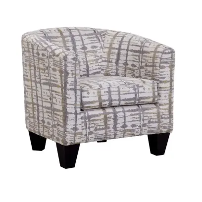 Grafton Home Enzo Gold and Grey Splatter Upholstered Accent Barrel Chair