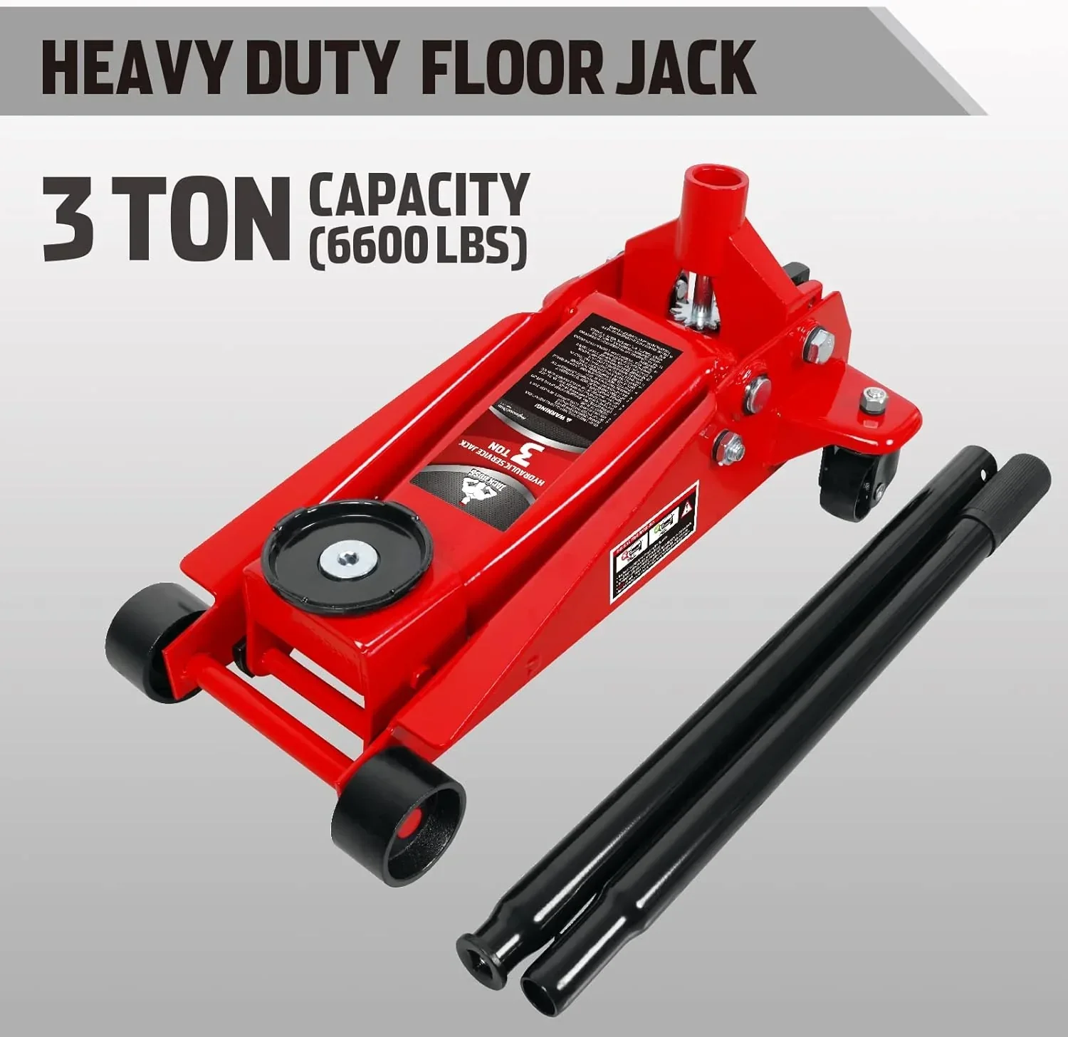 Jack Boss 3 Ton Aluminum And Steel Racing Floor Jack, Red - AS830011L - Image 11 Jack Boss 3 Ton Aluminum And Steel Racing Floor Jack, Red - AS830011L - Image 11