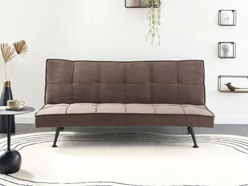 Sofá cama Alkihogares Marrón Tela