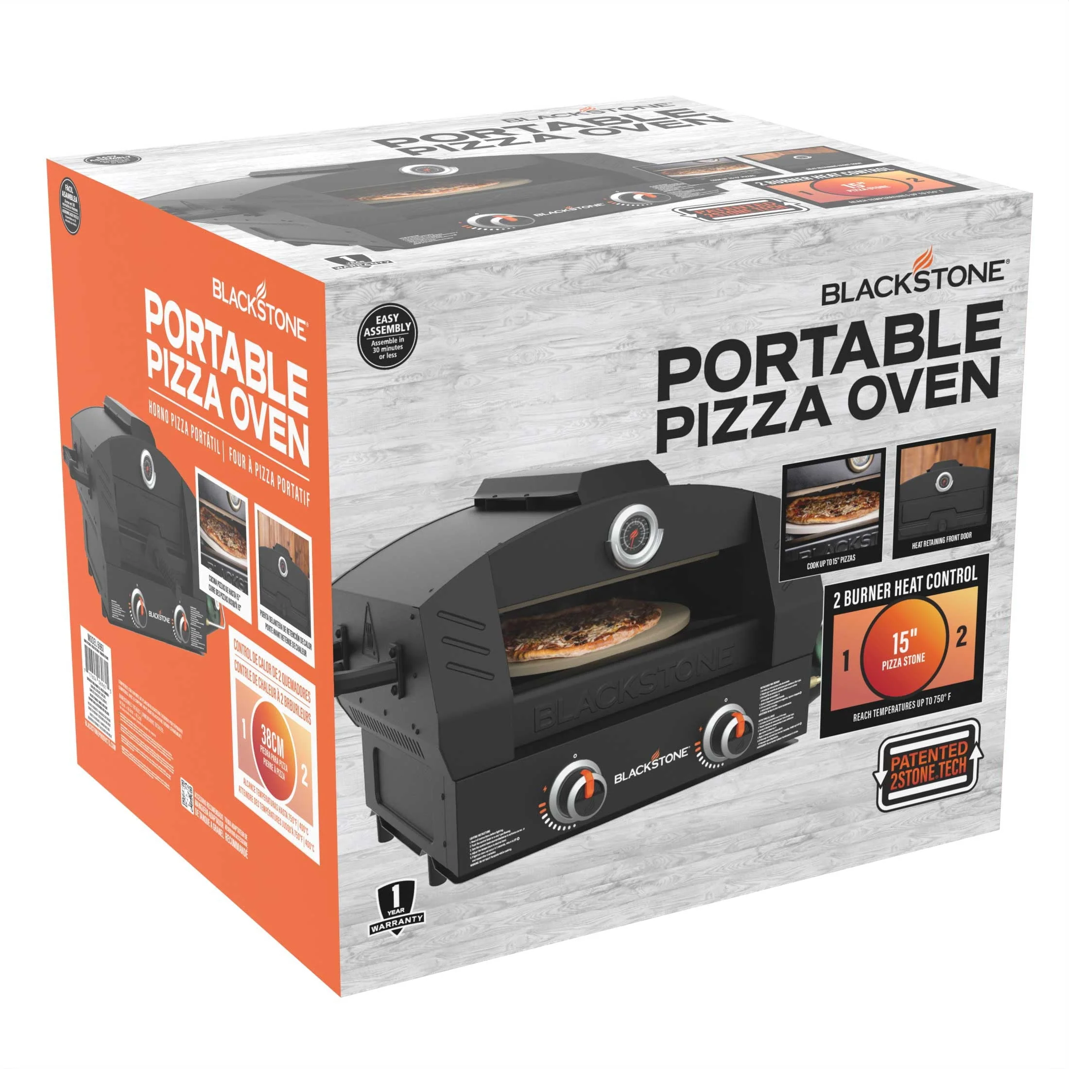 Blackstone Tabletop Propane Pizza Oven with Two 15" Cordierite Stones - Image 3