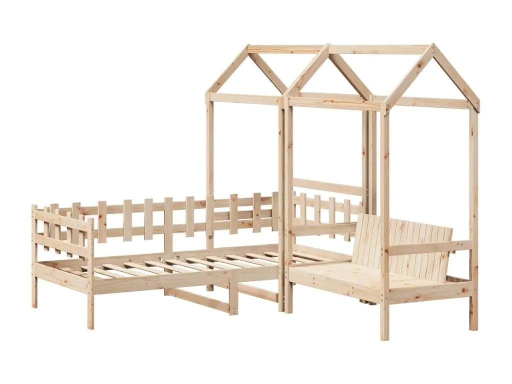 Set de sofá cama con banco y techo Andreuworldcasa maciza Andreuworldcasa 90x200 cm