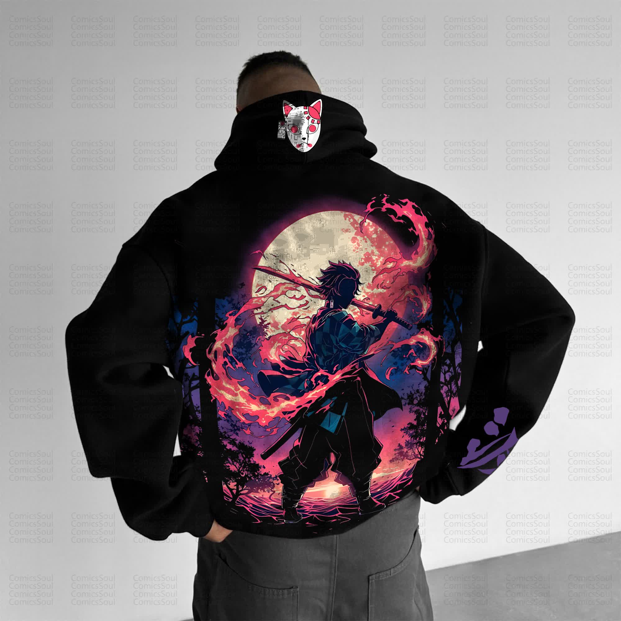 Unisex Anime Graphic Streetwear Vintage Hoodie丨Comicssoul