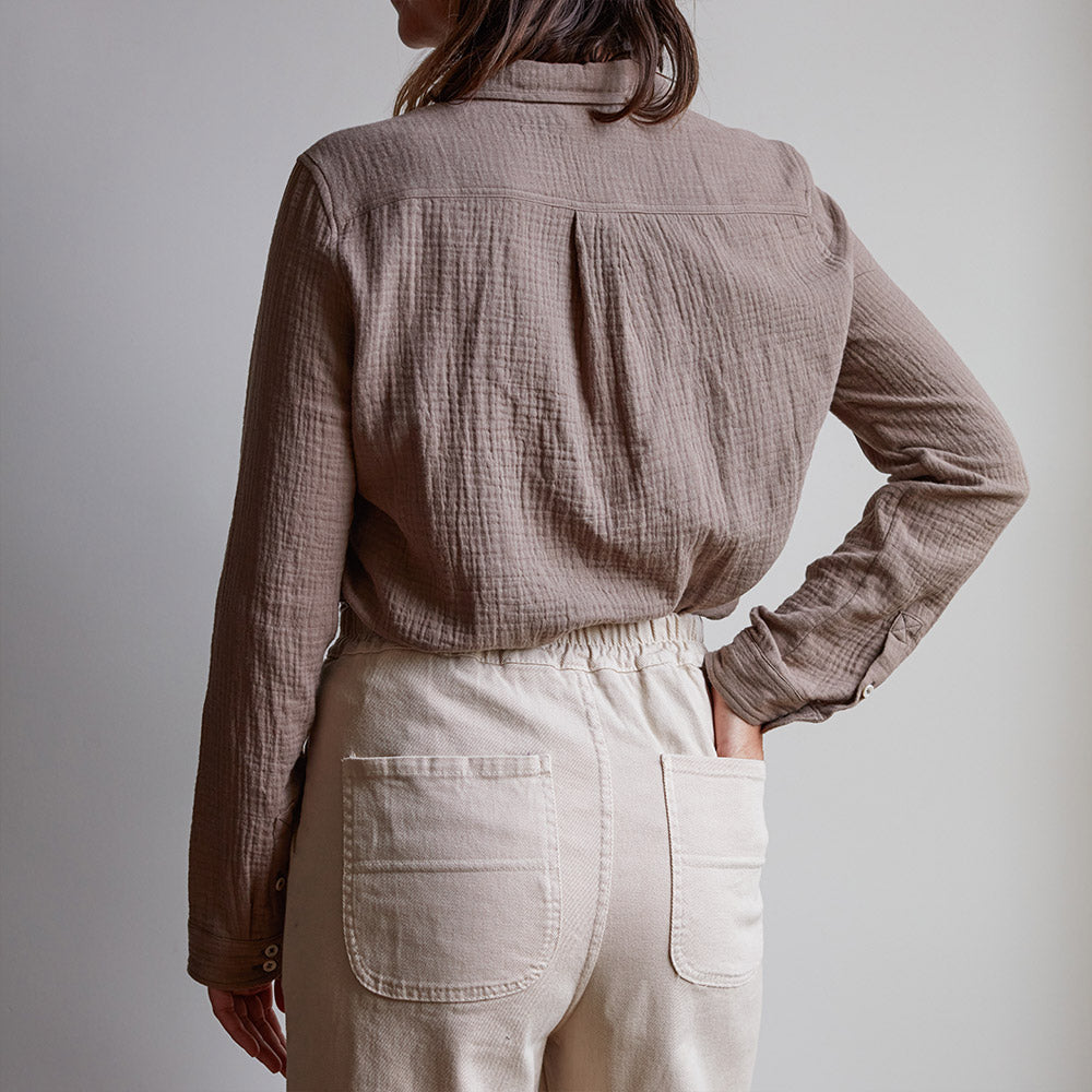 Merci - Chemise en gaze de coton - Beige