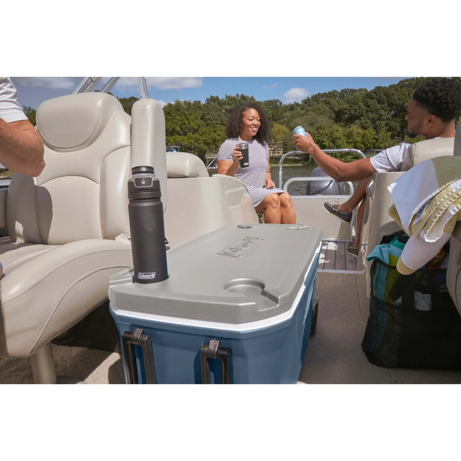 Coleman 316 Series 100QT Hard Chest Wheeled Cooler, Lakeside Blue - Image 5
