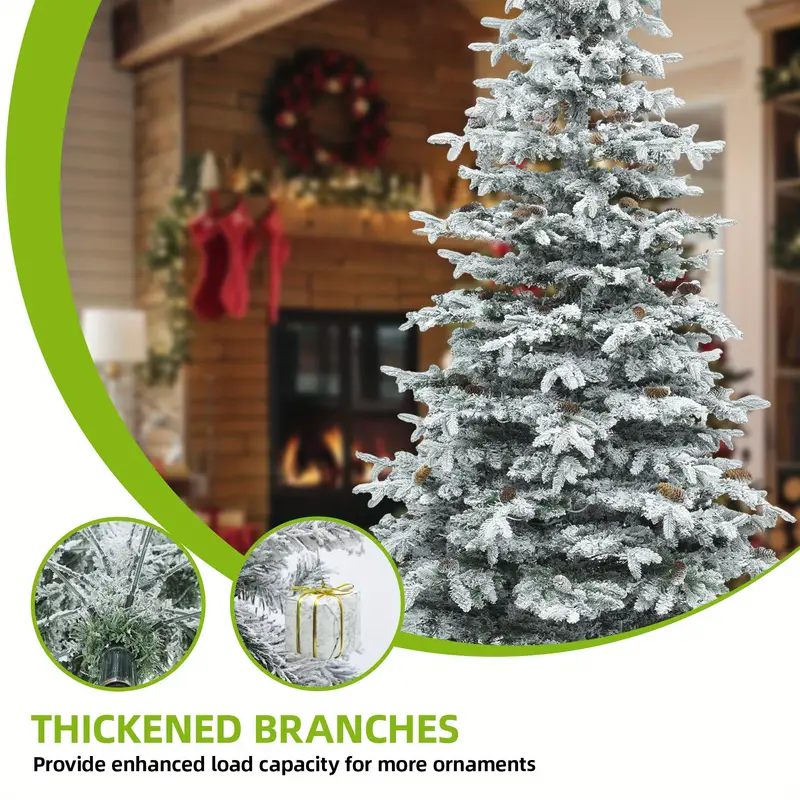 1 9ft pre lit christmas pre decorated 1818 820 led and 80 cones for and details 1