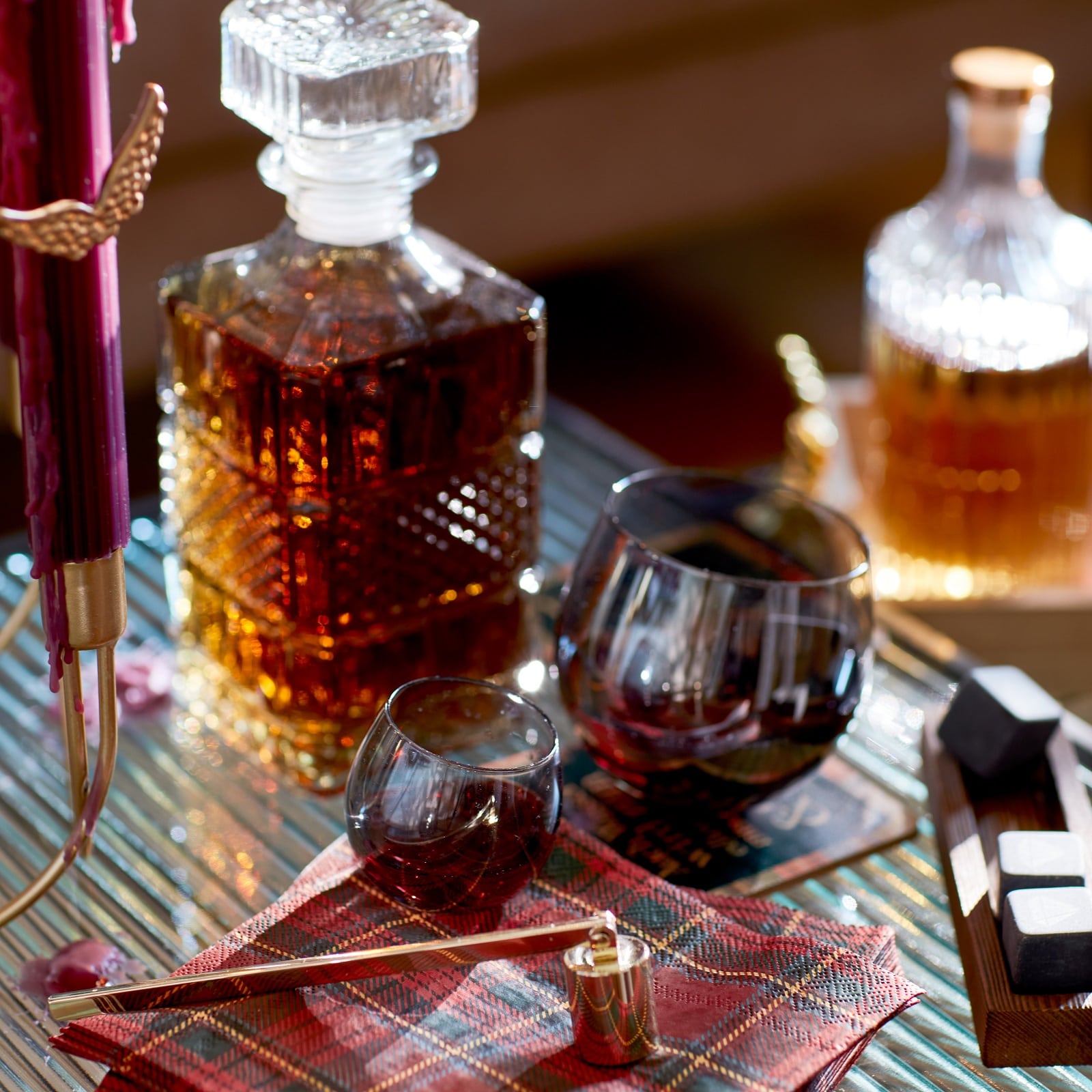 Wasserglas Ball Grau, ⌀ 7.5 cm, H 90 mm