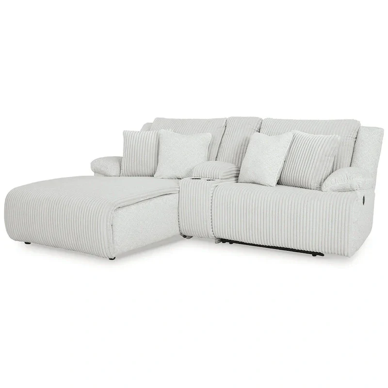 Signature Design by Ashley Top Tier 3-Piece Reclining Sectional Sofa with Chaise - Dimensions: 105W x 74D x 41H