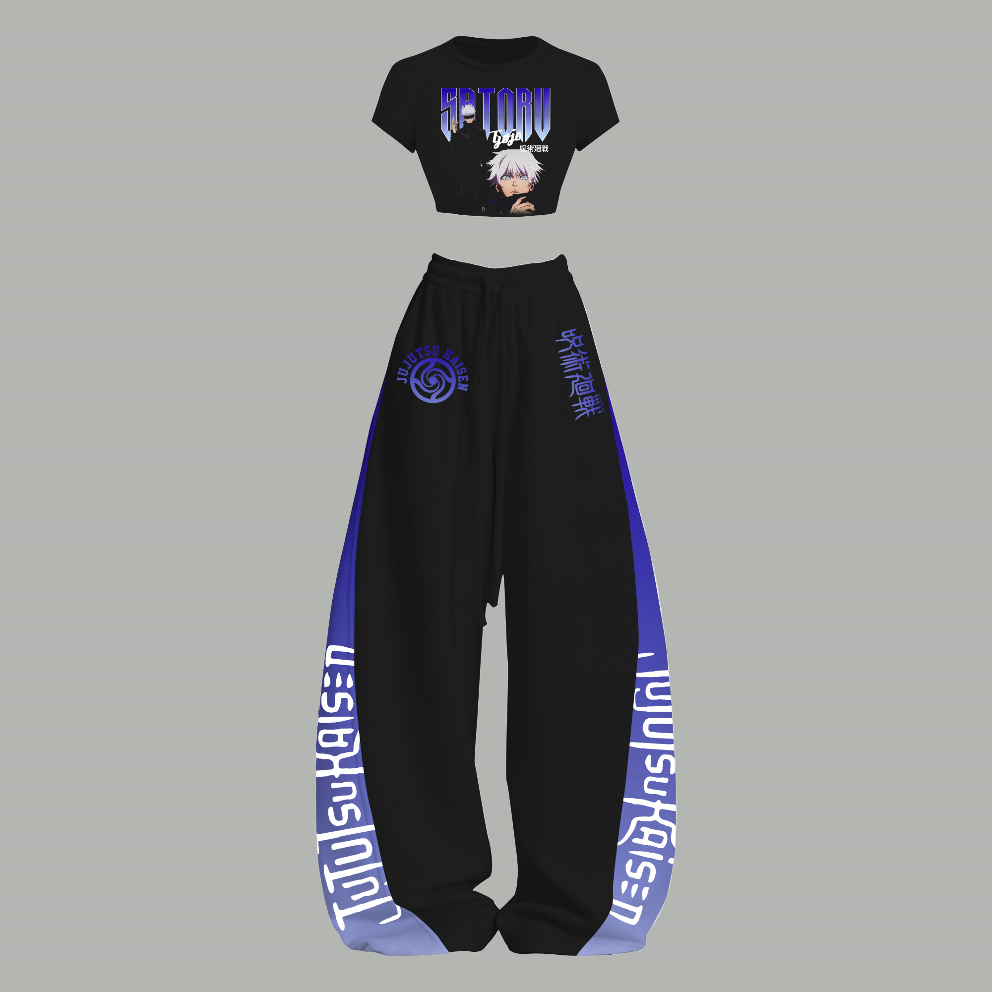 Jujutsu Kaisen Top & Elasticated Trousers Two-Piece Set