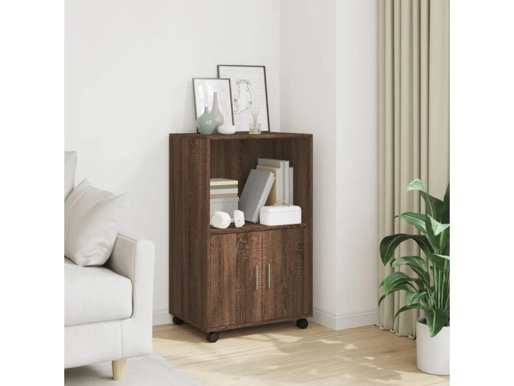 Armario con ruedas Hogarmini ingeniería marrón Hogarmini 55x40x91 cm 06878audv