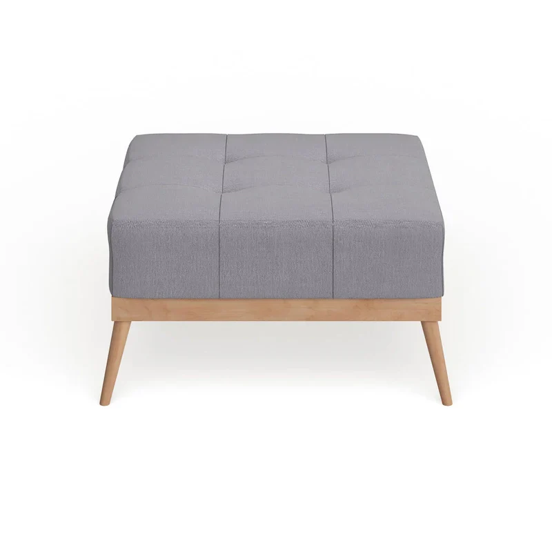 Christopher Knight Home Carson Lund Mid-Century Tufted Fabric Square Ottoman