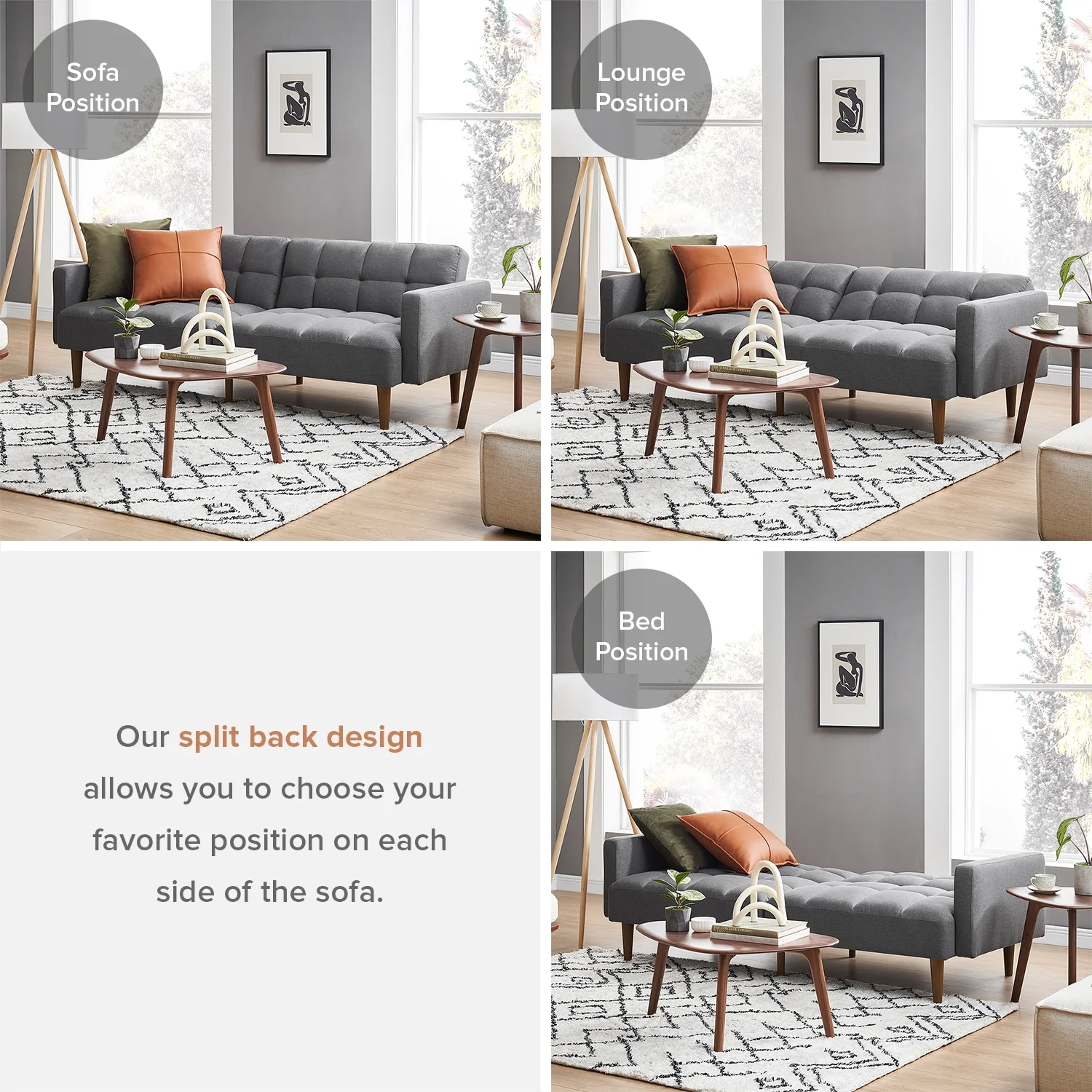 Mopio Aaron Futon Sofa Bed Old Rosa - Image 22