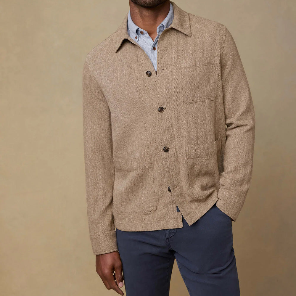 Faherty - Veste Herringbone - Khaki