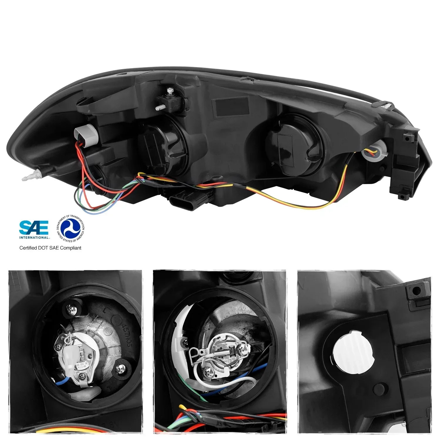AKKON Projector Headlamps And LED Tail Lamps for 06-13 Impala and 14-16 Impala Limited - Black - Image 2 AKKON Projector Headlamps And LED Tail Lamps for 06-13 Impala and 14-16 Impala Limited - Black - Image 2