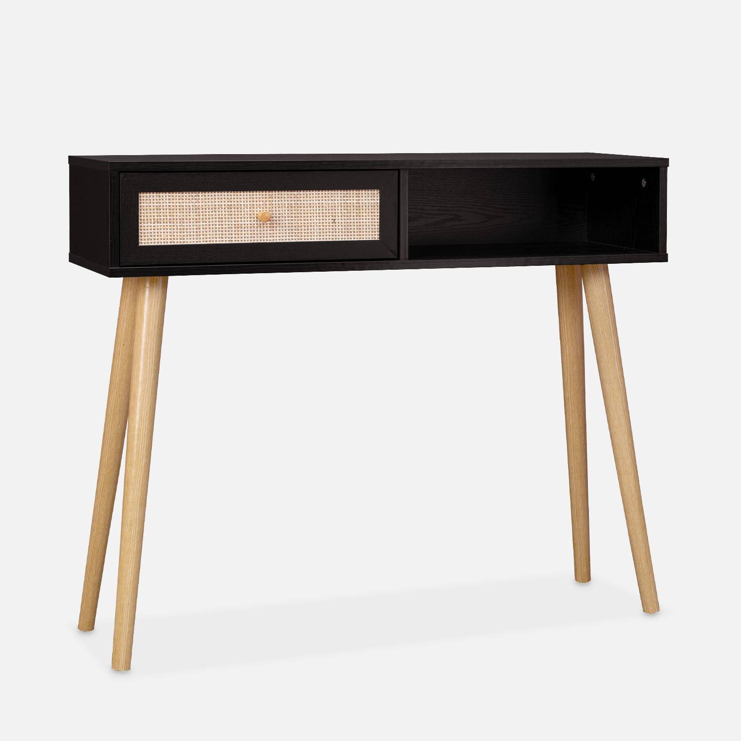 Boheme - Consola estilo escandinavo de caña, 100cm