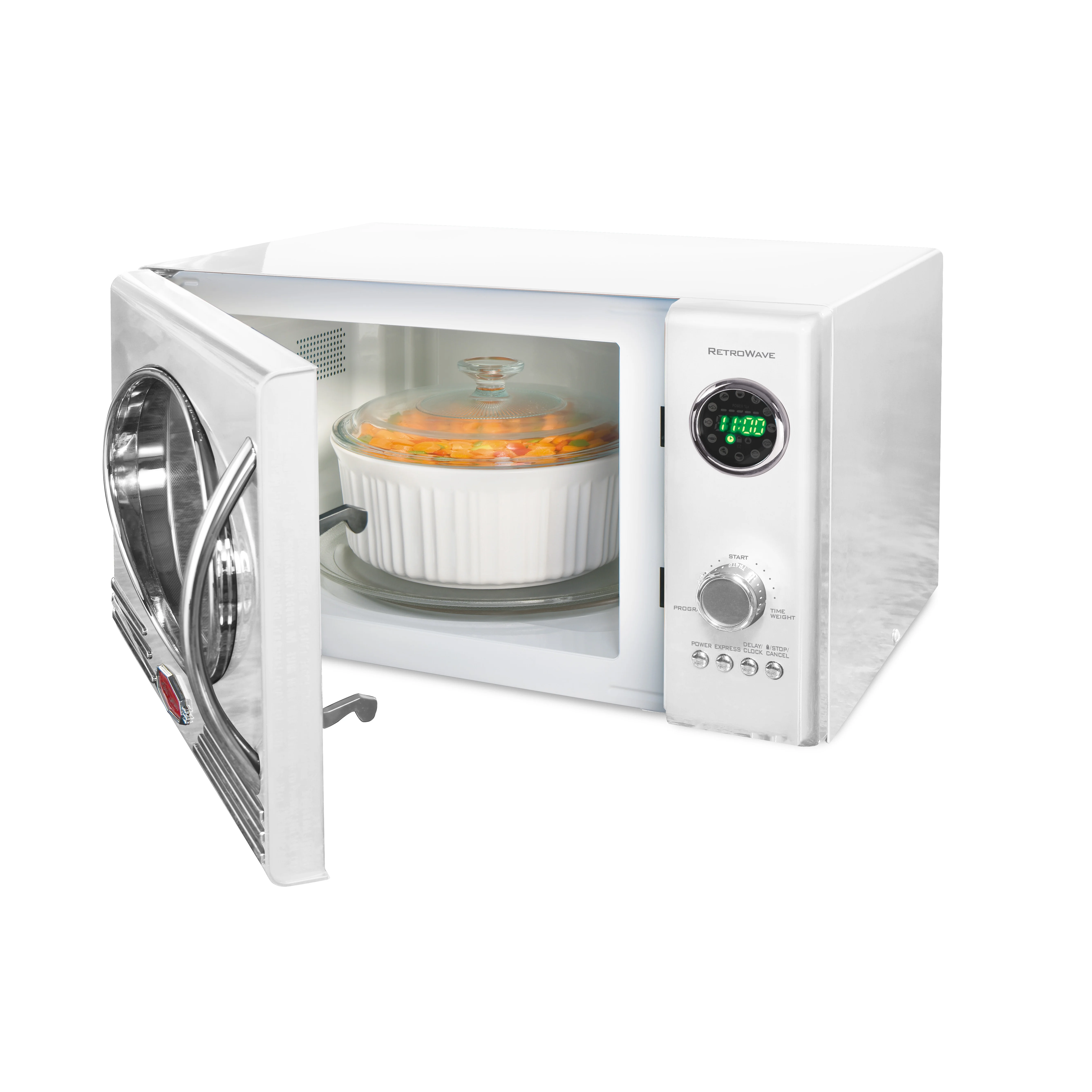 Nostalgia Retro Microwave for Countertop 0.9 cu ft Vintage Microwave, Ivory - Image 19
