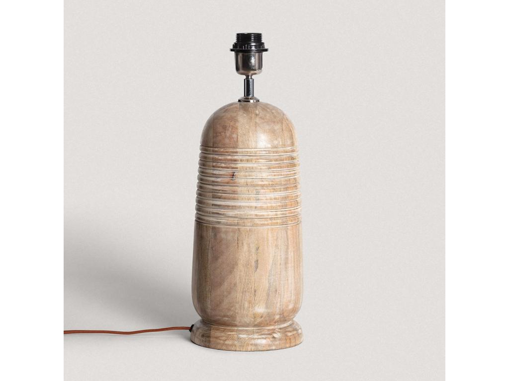 Base Lámpara de Mesa Madera Warsha Decoromantico  Natural