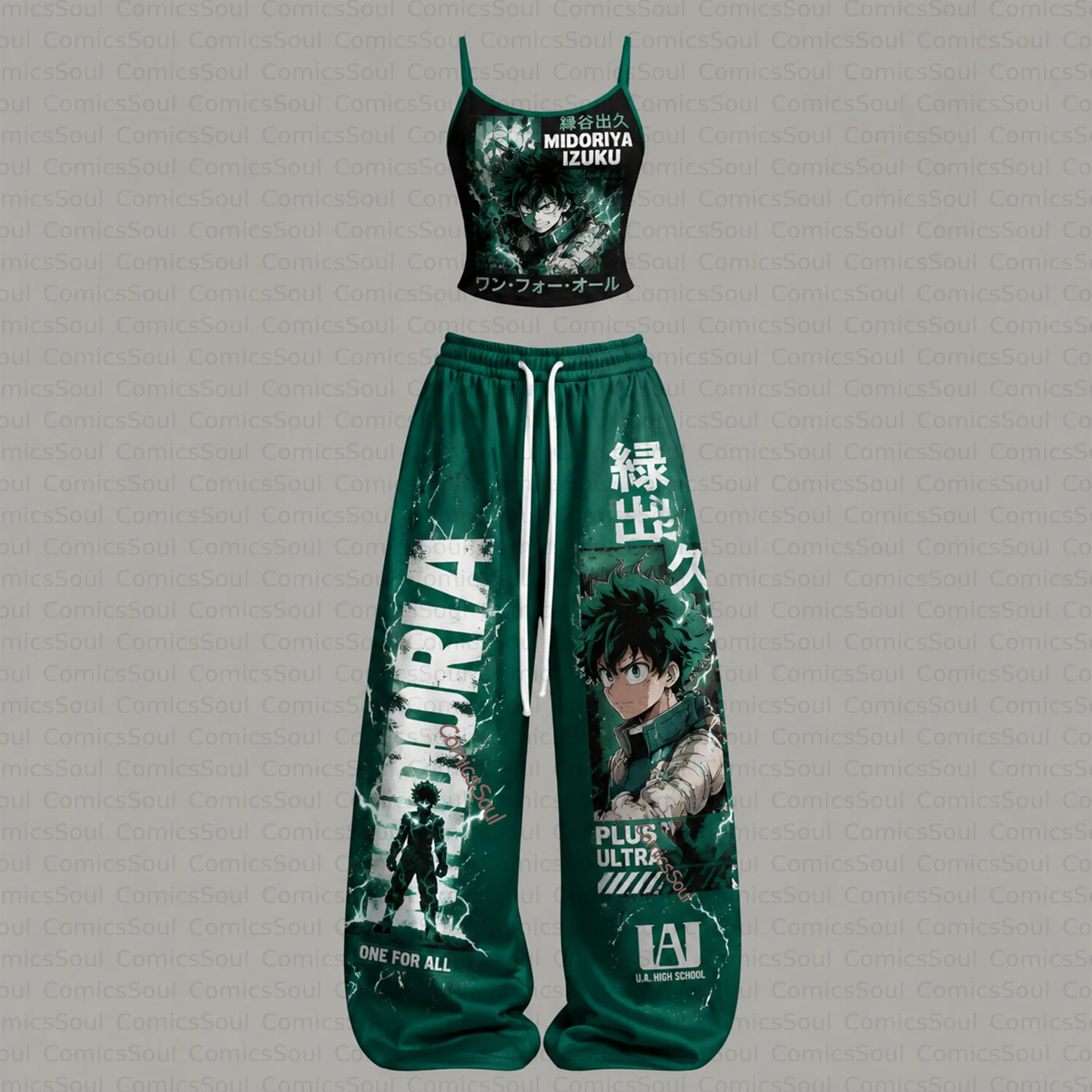 My Hero Academia Top & Elasticated Trousers Two-Piece Set TeeThreads Sustain the Scene with Custom Apparel