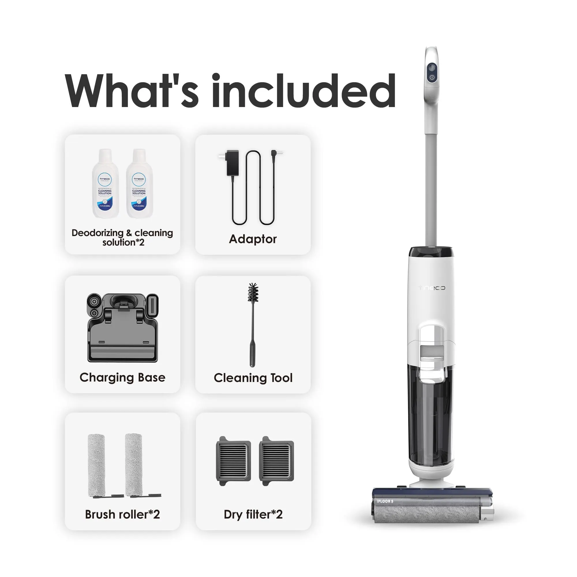 Tineco iFLOOR 5 Breeze Cordless Wet and Dry Vacuum Floor Washer