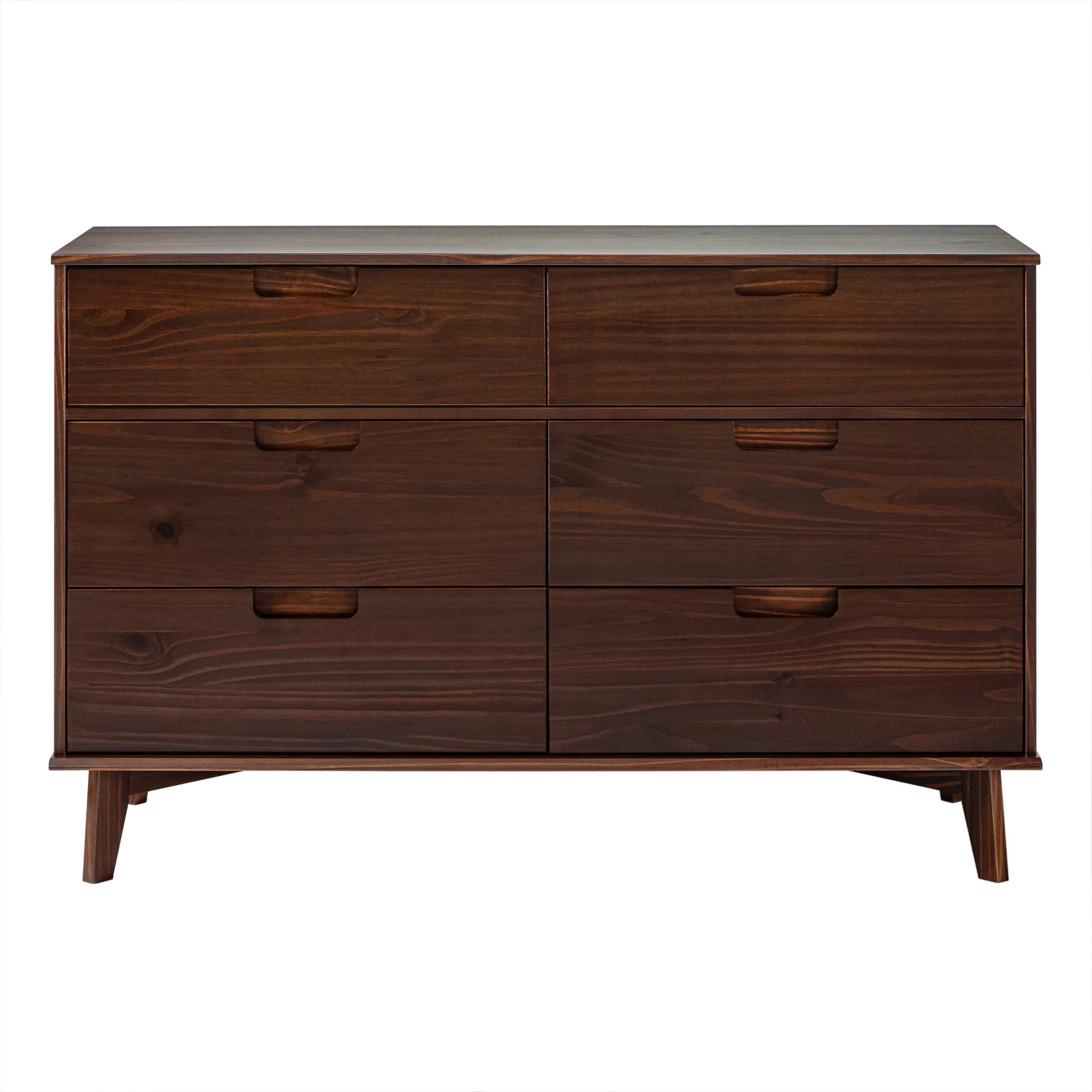 Walker Edison Sonoma 6-Drawer Solid Wood Caramel Dresser - Image 37